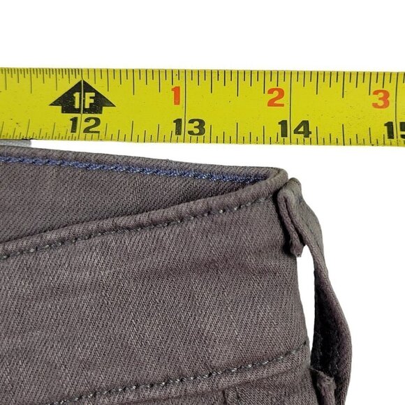 Anthropologie Pilcro Letterpress Skin Jeans Size 26 28X29 Gray Zip Ankle - Picture 9 of 13